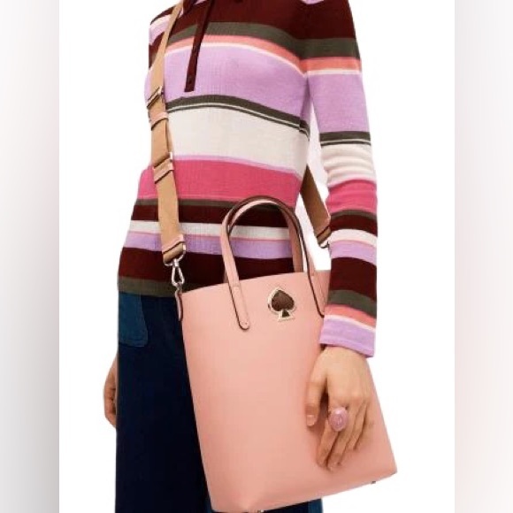 Kate Spade New York Suzy Medium North South Crossbody Tote in Cosmetic Pink - Picture 16 of 16